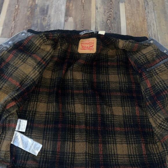 Vintage levi sherpa lined denim jacket | Sherpa |y2k Grunge - Picture 6 of 8